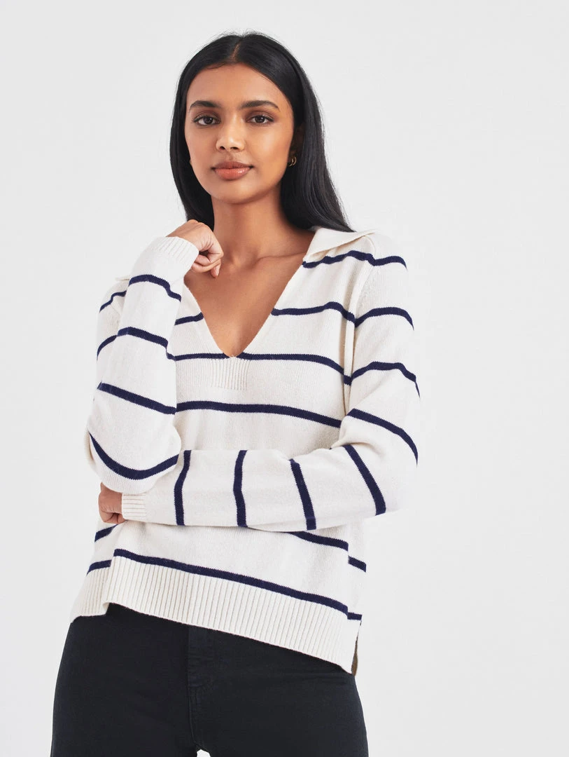 White + Warren Cotton Long Sleeve Polo