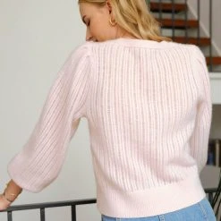 White + Warren Cashmere Blouson Sleeve Cardigan