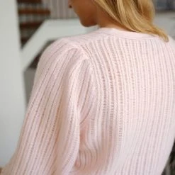 White + Warren Cashmere Blouson Sleeve Cardigan