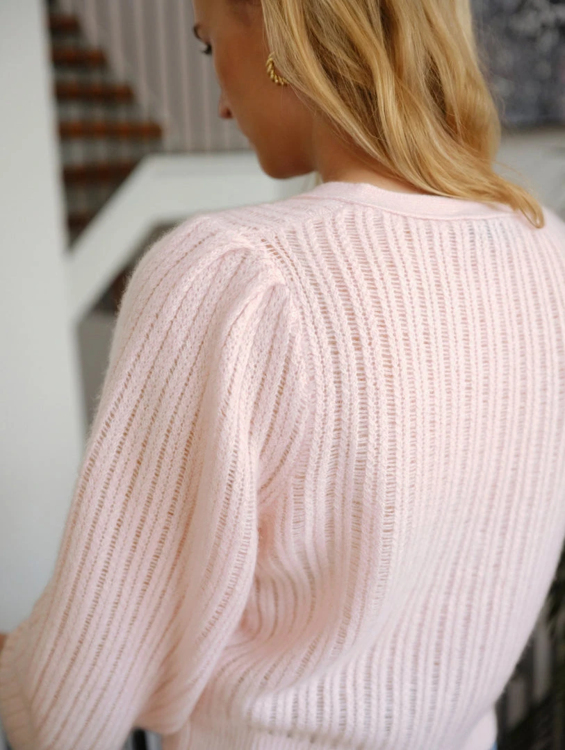 White + Warren Cashmere Blouson Sleeve Cardigan