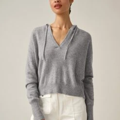 White + Warren Sweaters Cashmere Hoodie