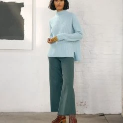 White + Warren Recycled Cashmere Ribbed Standneck Almost Gone