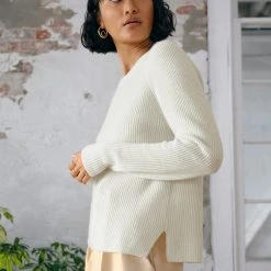 White + Warren Recycled Cashmere Ribbed Crewneck Almost Gone