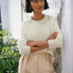 White + Warren Recycled Cashmere Ribbed Crewneck Almost Gone