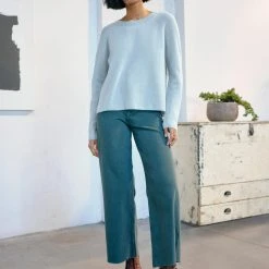 White + Warren Sweaters Recycled Cashmere Ribbed Crewneck