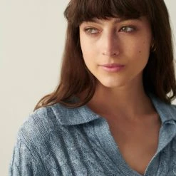 White + Warren Linen Cable Polo Vacation Wardrobe