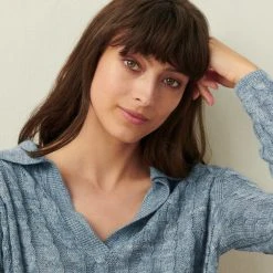 White + Warren Linen Cable Polo Vacation Wardrobe