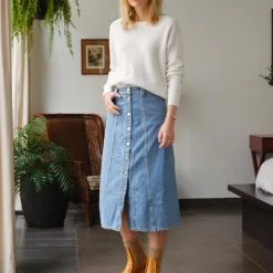 White + Warren Sweaters Cotton Multi Rib Easy Crewneck