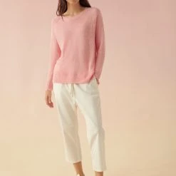 White + Warren Vacation Wardrobe Linen Easy Crewneck