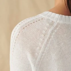 White + Warren Linen Easy Crewneck