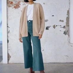 White + Warren Cardigans Recycled Cashmere Ribbed Open Cardigan