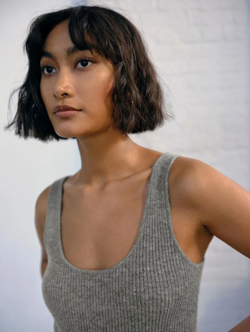 White + Warren Cashmere Ribbed Tank Tops + Tees