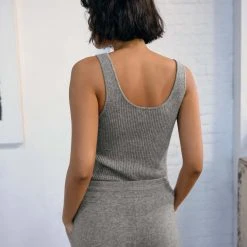 White + Warren Cashmere Ribbed Tank Tops + Tees