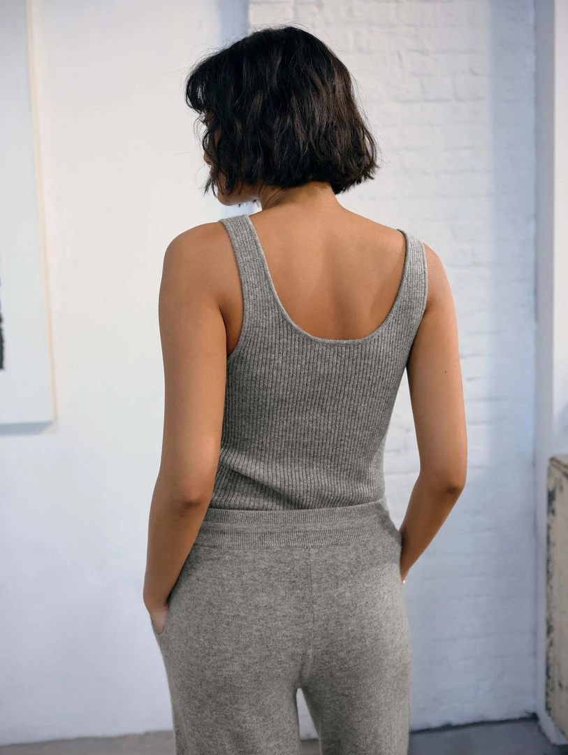 White + Warren Cashmere Ribbed Tank Tops + Tees