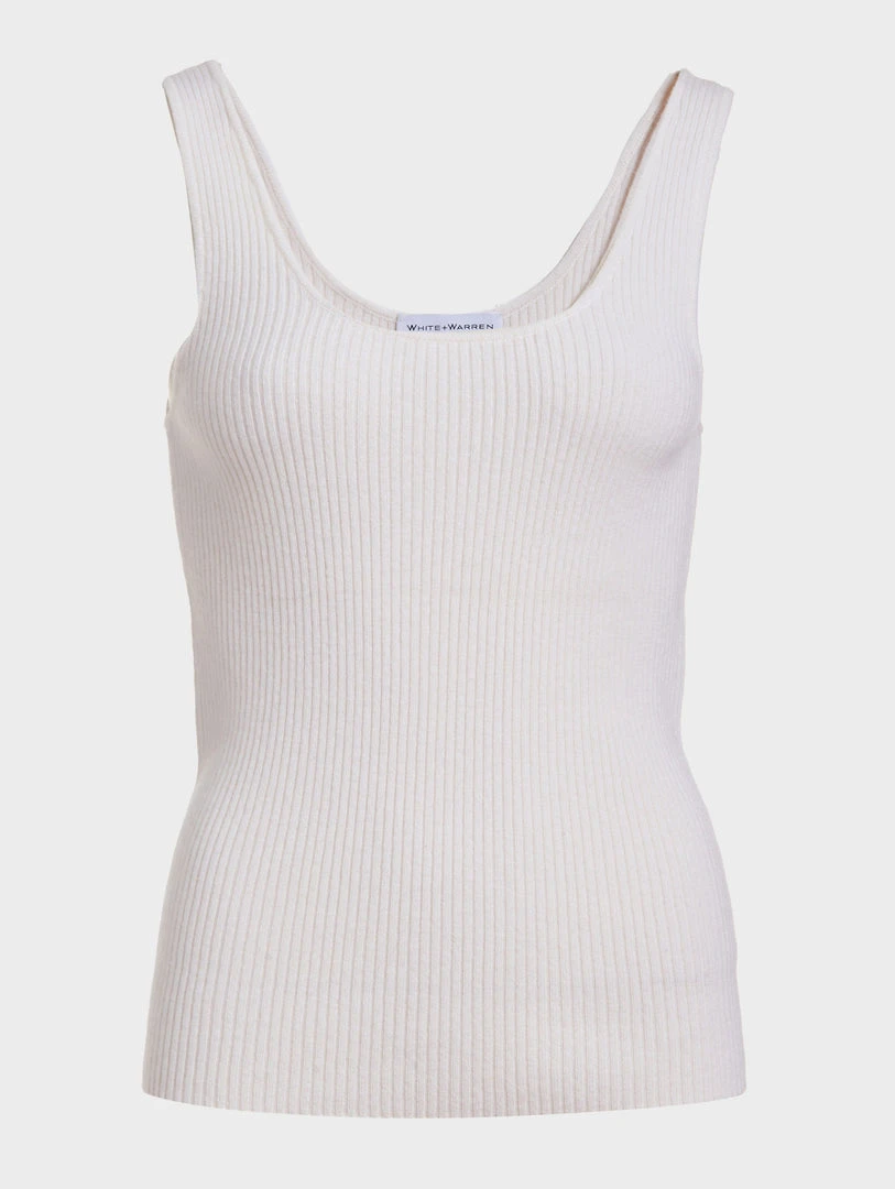 White + Warren Cashmere Ribbed Tank Tops + Tees