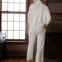 White + Warren Cashmere Cropped Wide Leg Pant