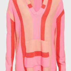 White + Warren Cashmere Striped Baja Hoodie Best-Sellers