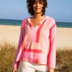 White + Warren Cashmere Striped Baja Hoodie Best-Sellers