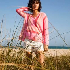 White + Warren Cashmere Striped Baja Hoodie Best-Sellers