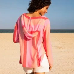 White + Warren Cashmere Striped Baja Hoodie Best-Sellers