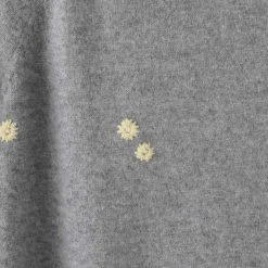 White + Warren Cashmere Embroidered Daisy Sweatshirt