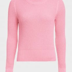 White + Warren Sweaters Cotton Shrunken Thermal Crewneck