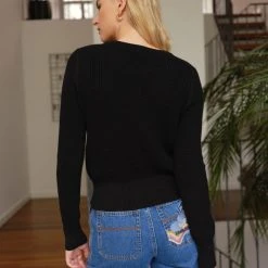 White + Warren Cotton Shrunken Thermal Crewneck Sweaters