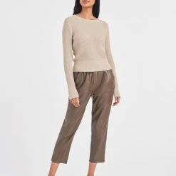 White + Warren Cotton Shrunken Thermal Crewneck