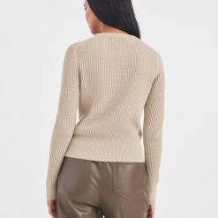 White + Warren Cotton Shrunken Thermal Crewneck