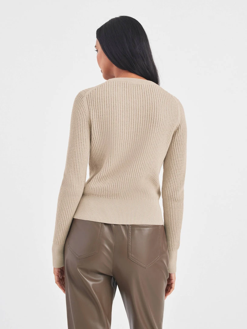 White + Warren Cotton Shrunken Thermal Crewneck