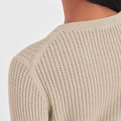 White + Warren Cotton Shrunken Thermal Crewneck