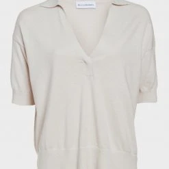 White + Warren Cotton Cashmere Polo Top