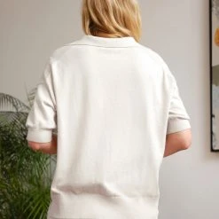 White + Warren Cotton Cashmere Polo Top