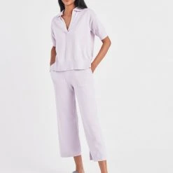 White + Warren Cotton Cashmere Polo Top Sweaters