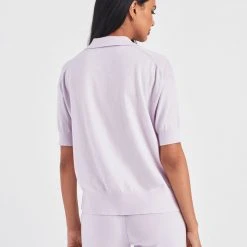 White + Warren Cotton Cashmere Polo Top Sweaters