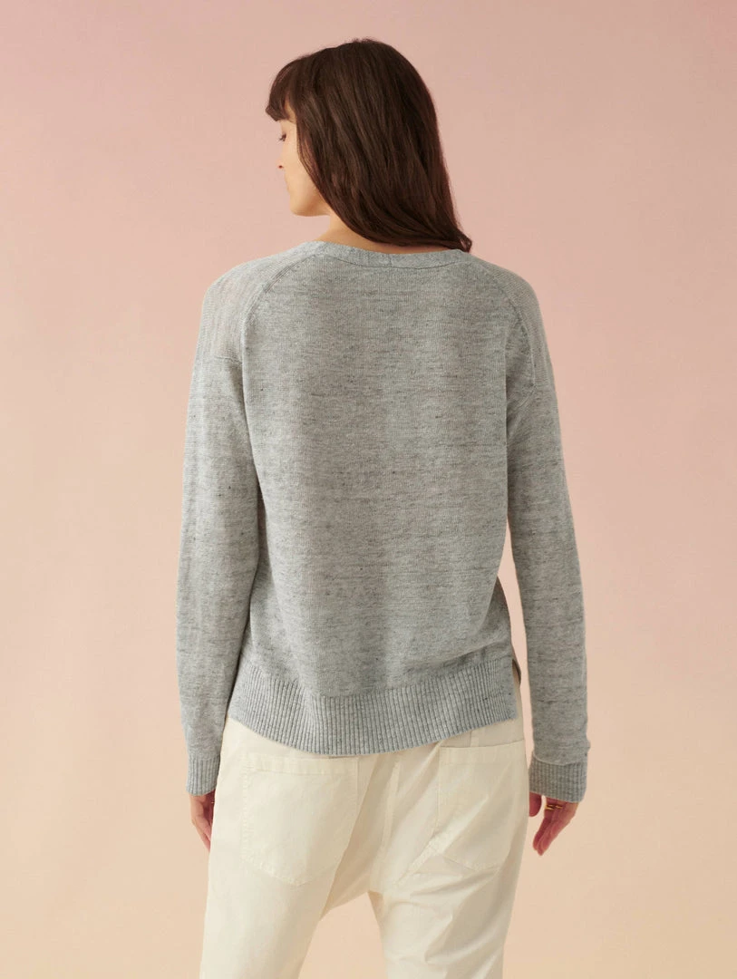 White + Warren Best-Sellers Linen Easy V Neck