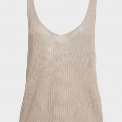 White + Warren Linen Ribbed V Neck Tank Vacation Wardrobe