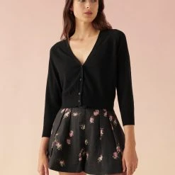 White + Warren Vacation Wardrobe Linen Blend Shrunken Cardigan