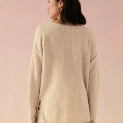 White + Warren Vacation Wardrobe Linen Slub Lace Up Top