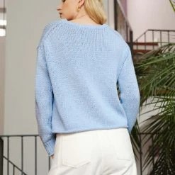 White + Warren Italian Recycled Cotton Cropped Crewneck