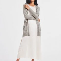 White + Warren Cashmere Patch Pocket Open Cardigan Cardigans