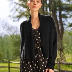 White + Warren Best-Sellers Essential Cashmere Cropped Trapeze