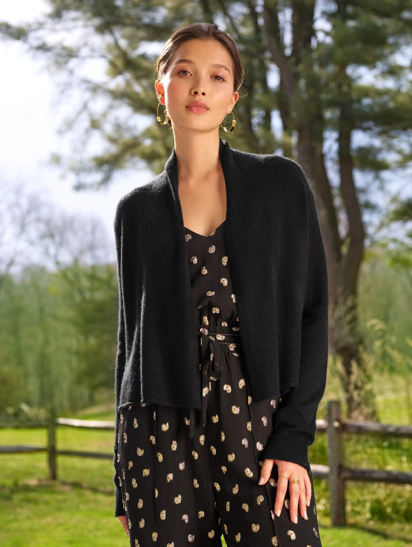 White + Warren Best-Sellers Essential Cashmere Cropped Trapeze