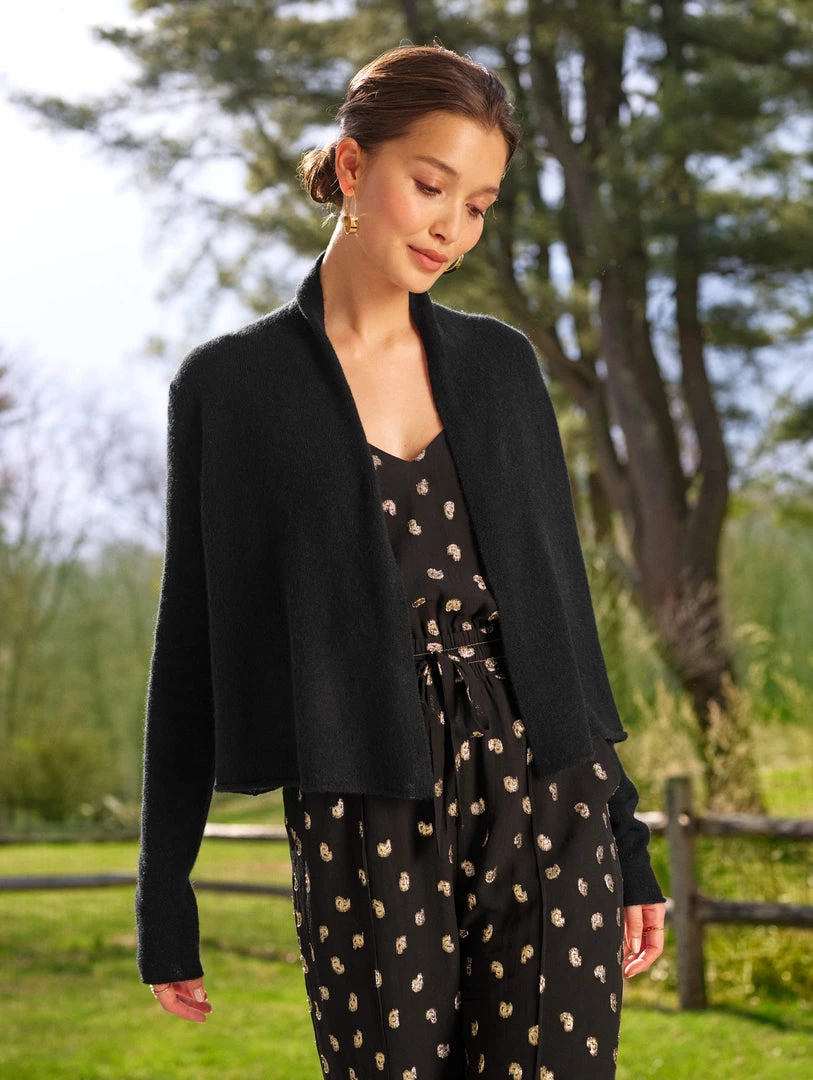 White + Warren Best-Sellers Essential Cashmere Cropped Trapeze