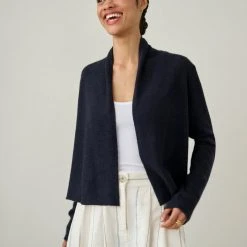 White + Warren Color Shop Essential Cashmere Cropped Trapeze