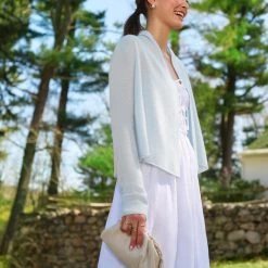 White + Warren Essential Cashmere Cropped Trapeze