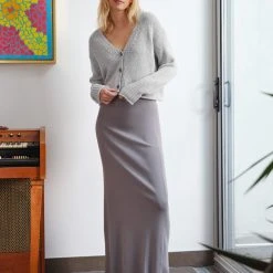 White + Warren Cardigans Italian Recycled Cotton Cropped Cardigan