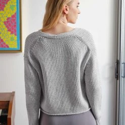 White + Warren Cardigans Italian Recycled Cotton Cropped Cardigan