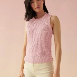 White + Warren Cotton Linen Marled Tank Summer Staples