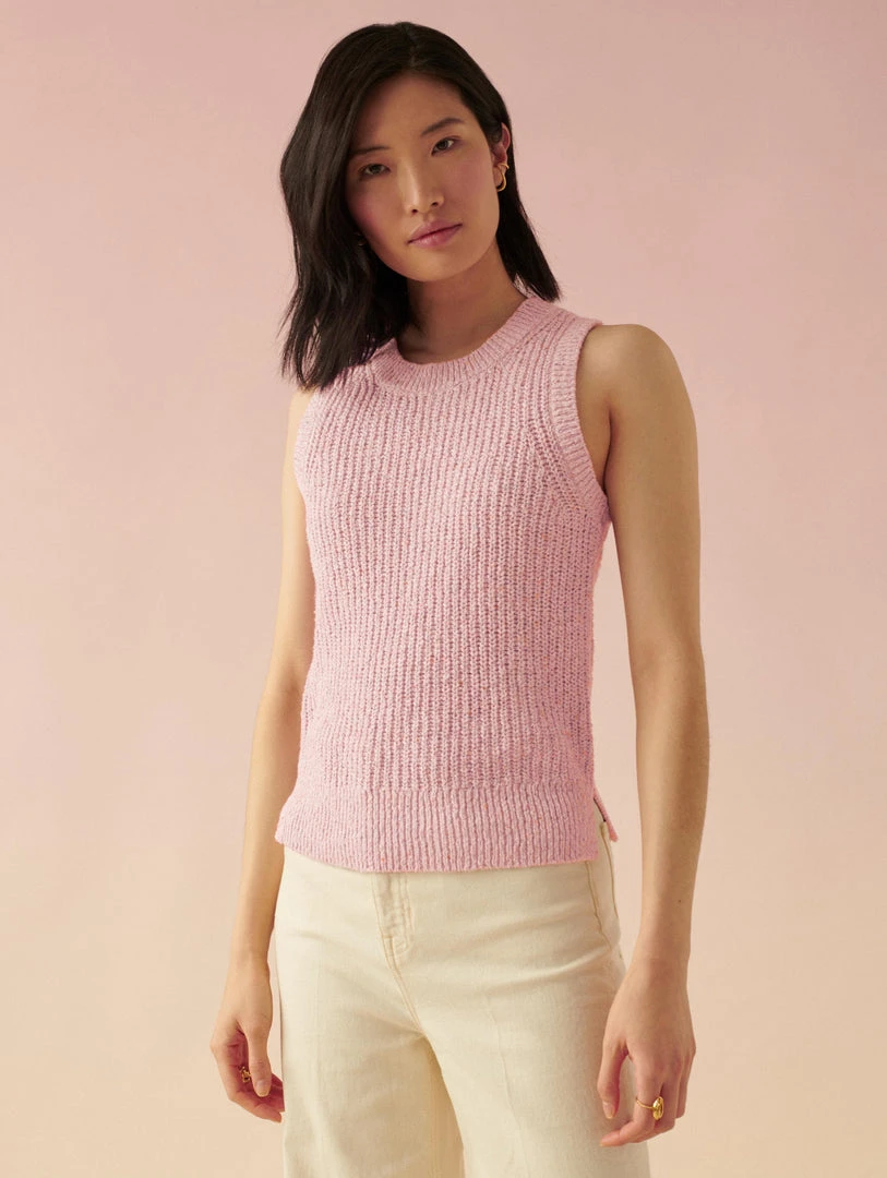 White + Warren Cotton Linen Marled Tank Summer Staples